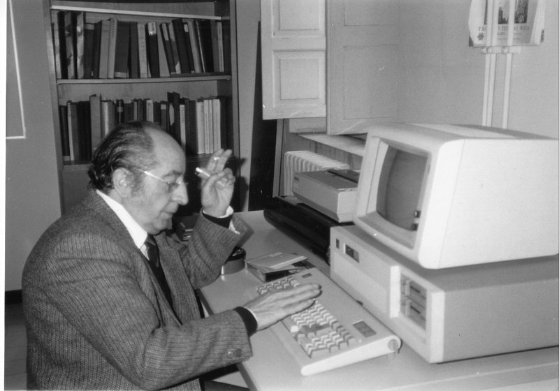 Alberto Mario Cirese at work at Sapienza University, 1980s